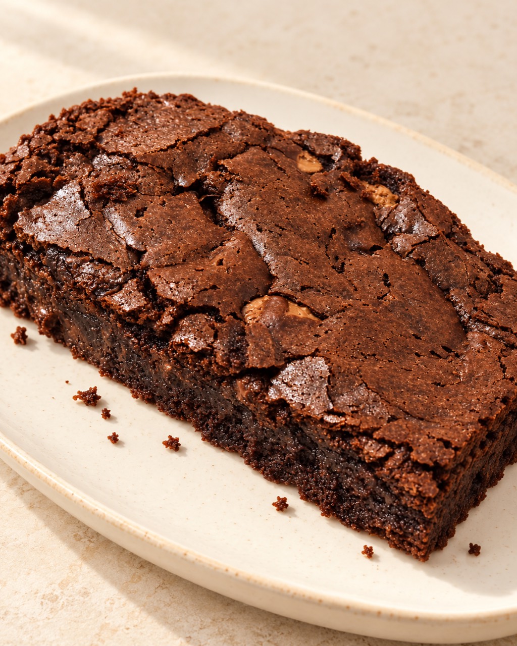 Chocolate brownie close-up