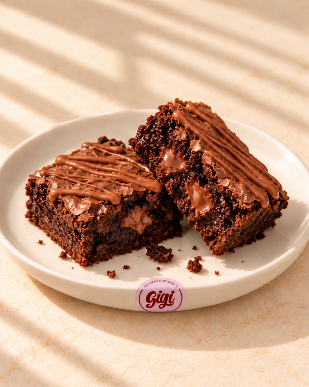 Chocolate brownie stack